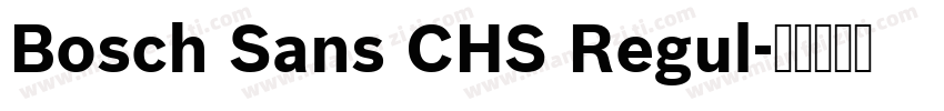 Bosch Sans CHS Regul字体转换